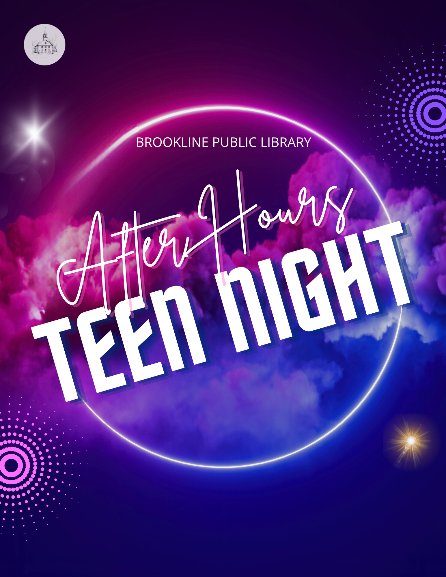 after hours teen night flyer