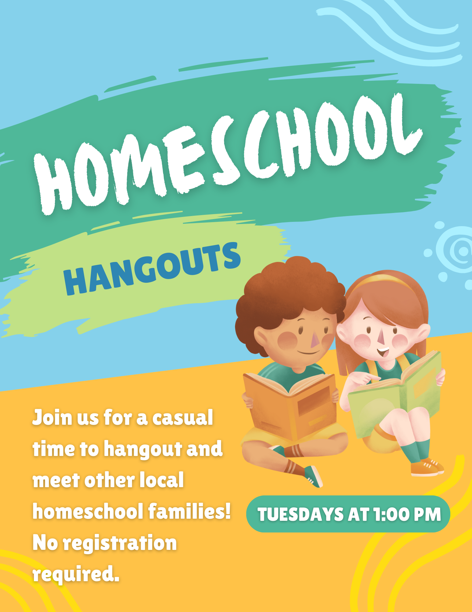 homeschool hangouts flyer