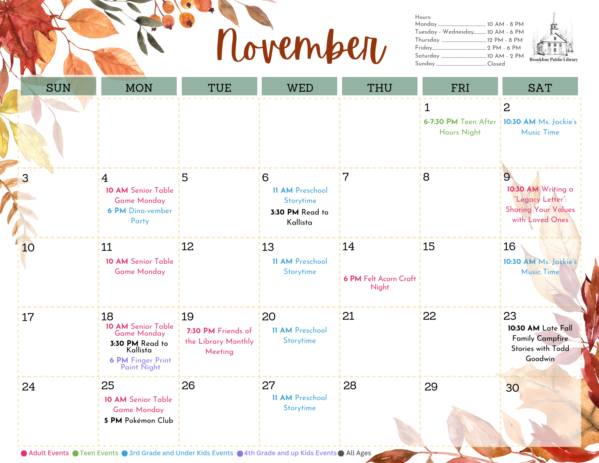 November Calendar