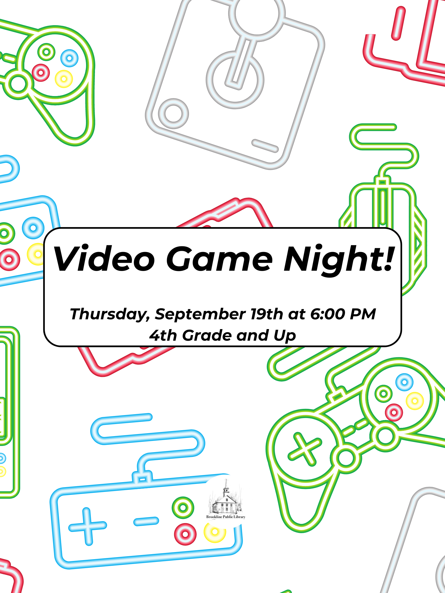 video game night flyer