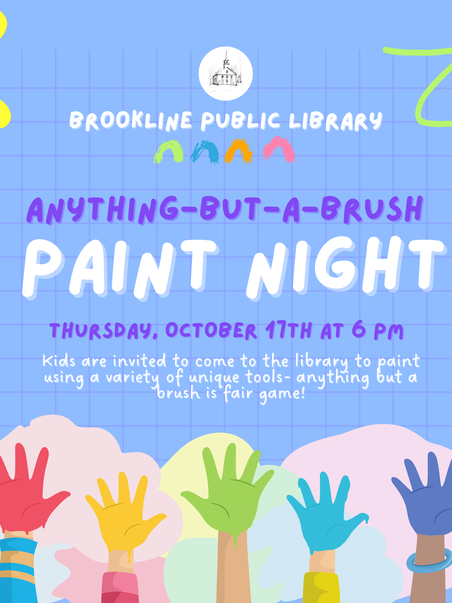 anything but a brush paint night flyer