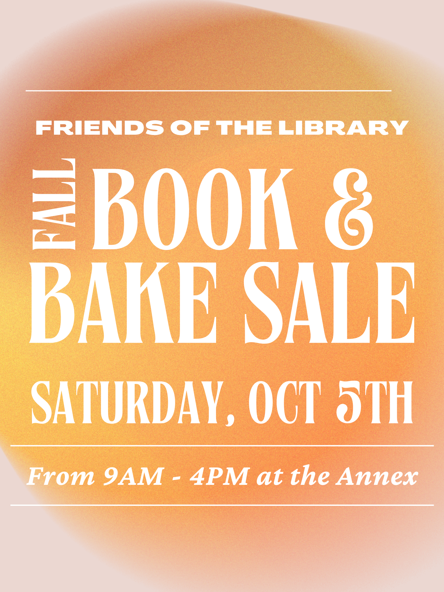 fall book sale flyer