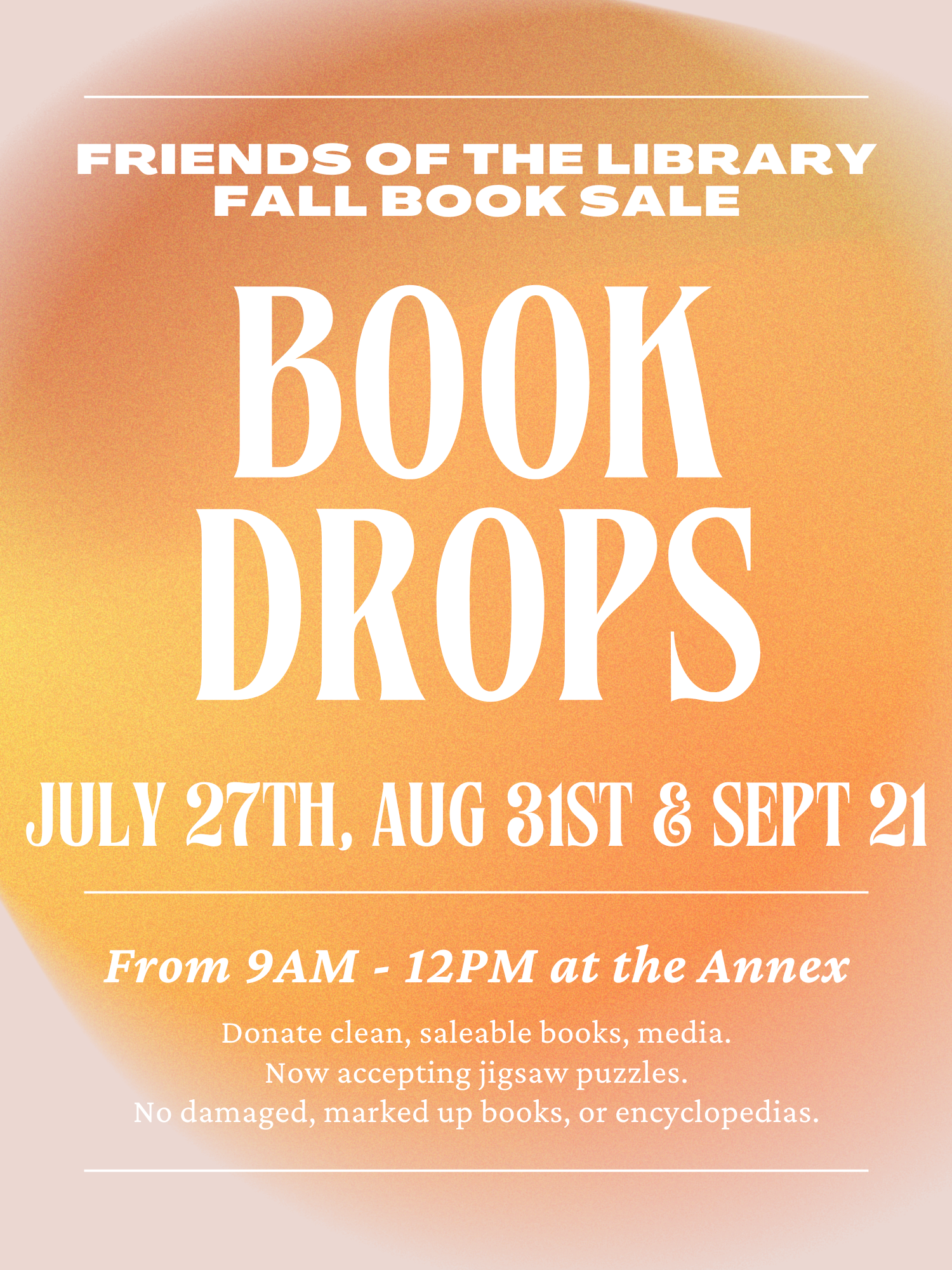 book drop flyer orange