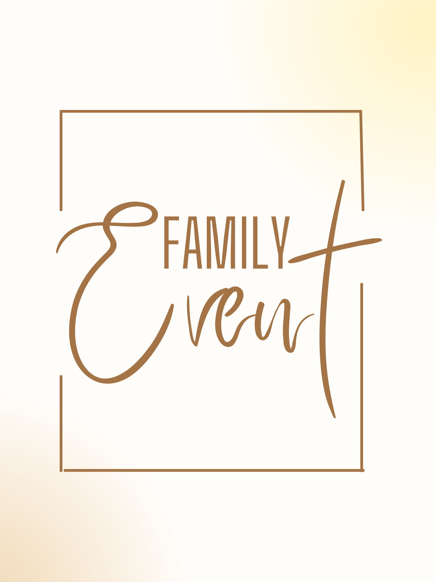 default family event flyer