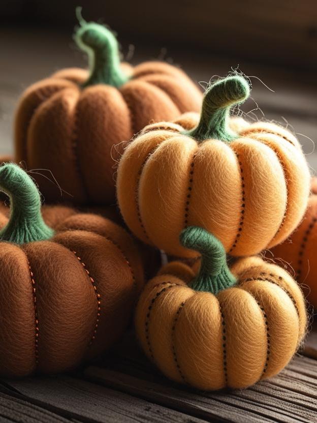 Felt Pumpkins