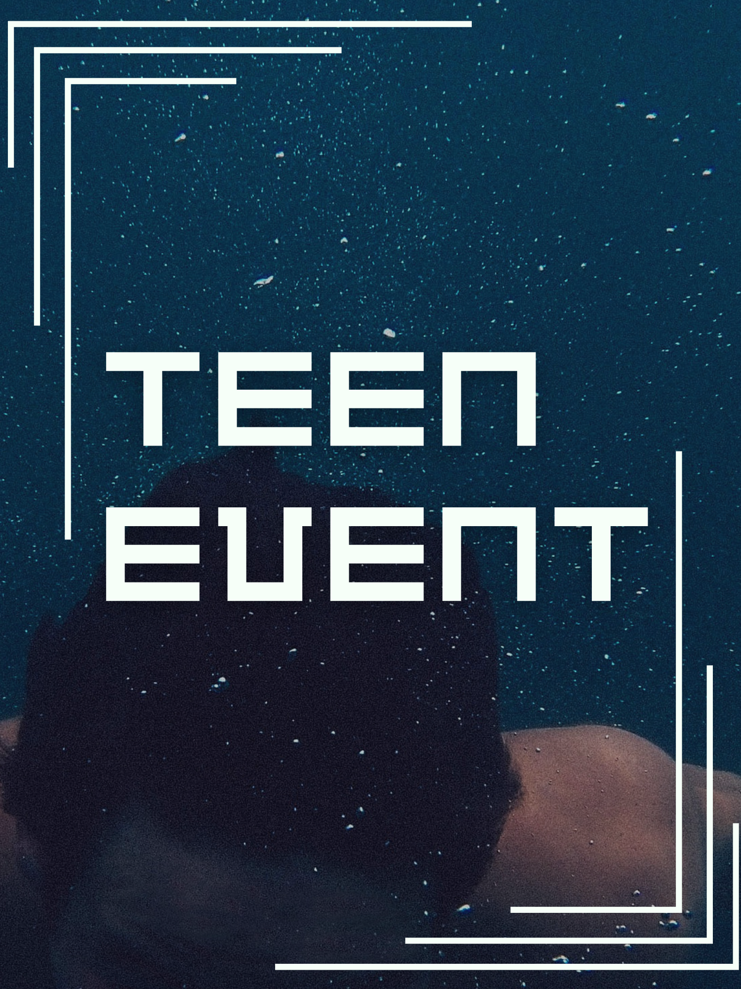 default teen event flyer
