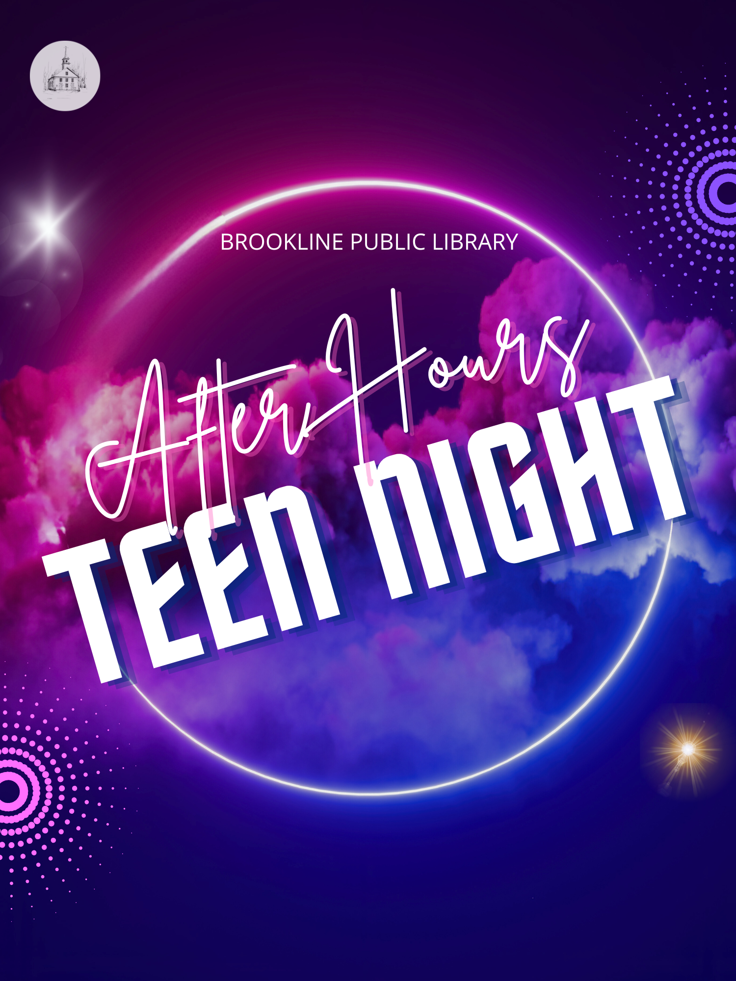 after hours teen night flyer